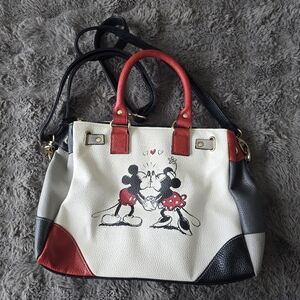 Disney Women's Red, Black, and White Shoulder/Cross Body Purse